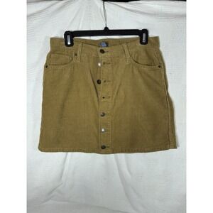Arizona Jeans Button Down Brown Corduroy Mini Skirt Size 7